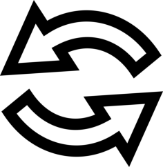 Circular Arrows Couple Stencil Svg Vector, Free Vectors File